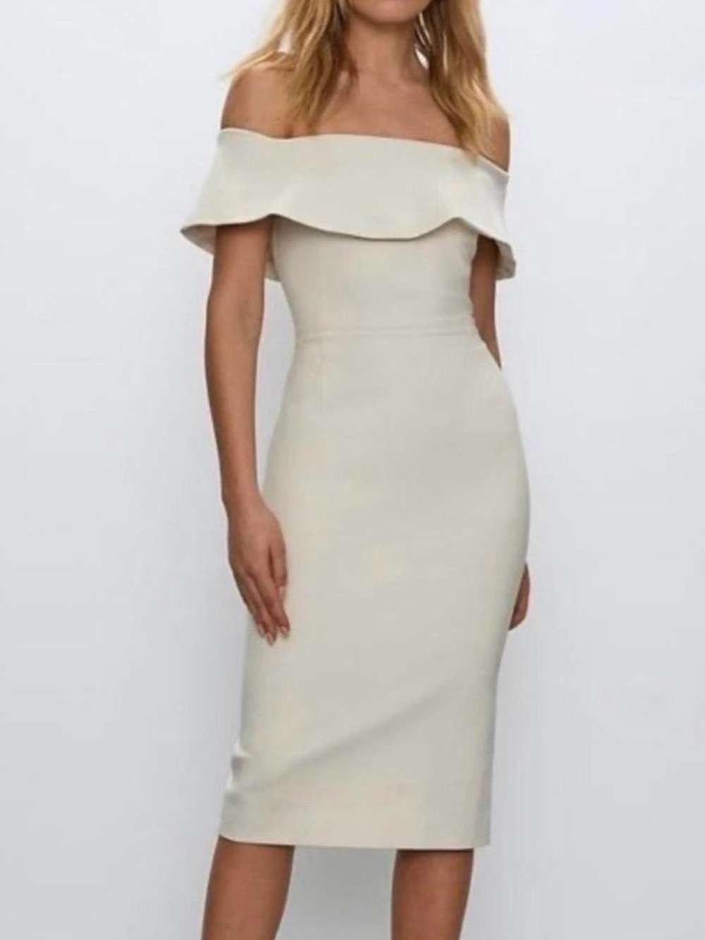 Aritzia Babaton Ruslan off-the-shoulder Midi Dress